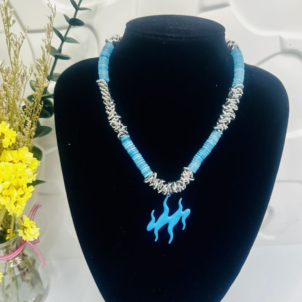 Blue Cat’s Eye Necklace